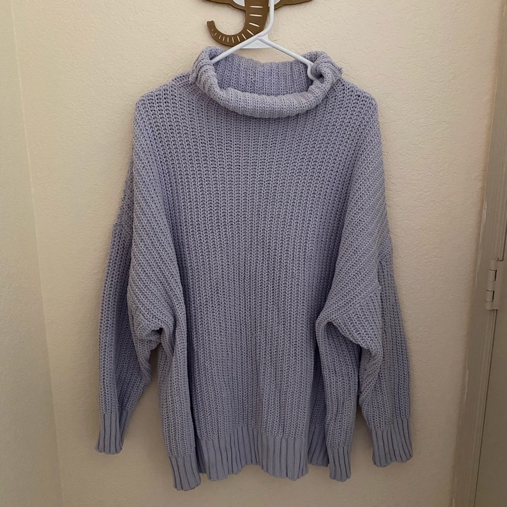 Aerie lavender oversized knit sweater